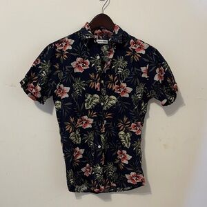 Hawaiian Navy Floral Men's Shirt